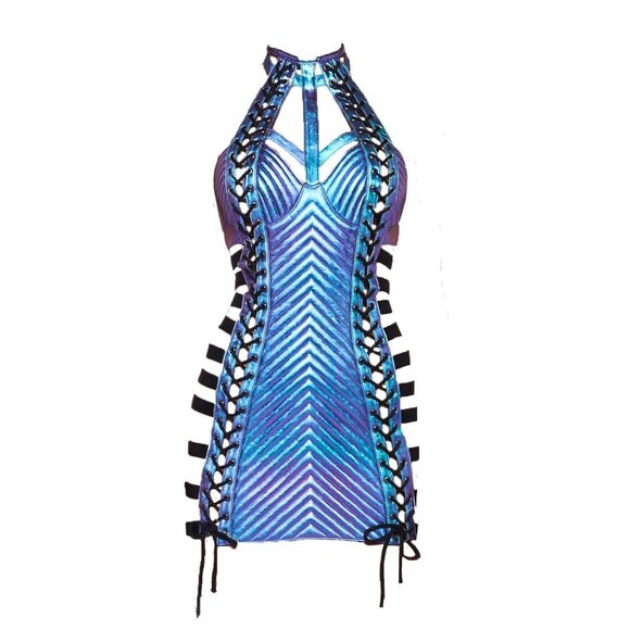 Rude Awakening Mini Dress - Blue | Club Exx | Size XS | Perfect for Festivals - Picture 1 of 8